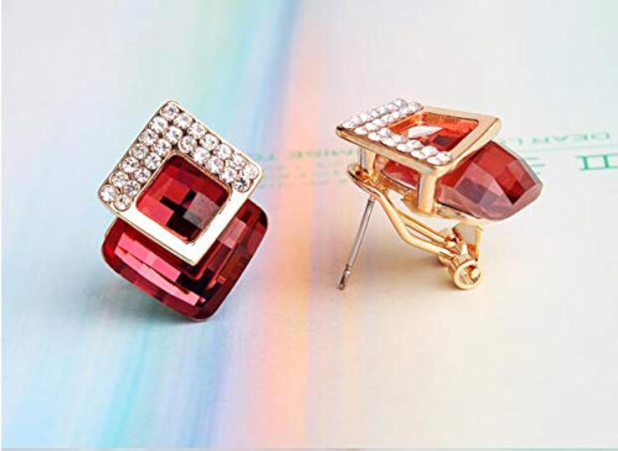 Crystal Stud Earrings for Women
